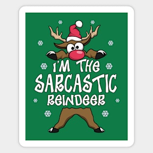 I’m The Sarcastic Reindeer Family Matching Christmas Pajamas Magnet